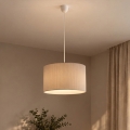 Riippuvalaisin kaapelilla SIRJA PLISADO 1xE27/15W/230V Ø 35 cm kermanvärinen