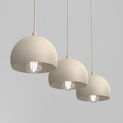 Riippuvalaisin kaapelilla SOOL 3xE27/15W/230V beige