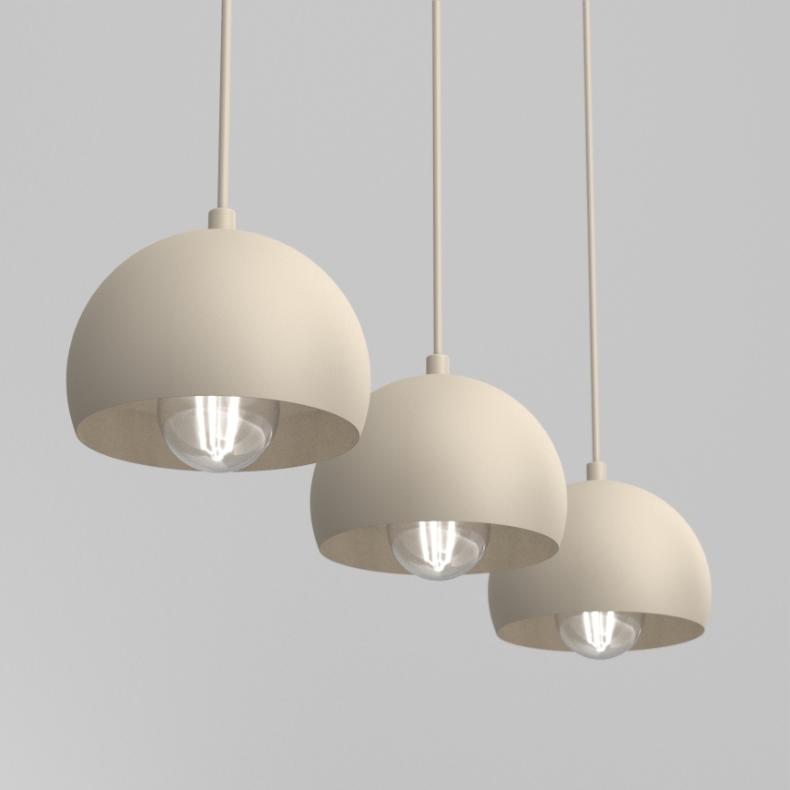 Riippuvalaisin kaapelilla SOOL 3xE27/15W/230V beige