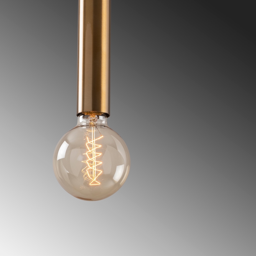 Riippuvalaisin kaapelilla TEMPO 5xE27/40W/230V kultainen