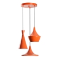 Riippuvalaisin kaapelilla TOM 3xE27/40W/230V oranssi