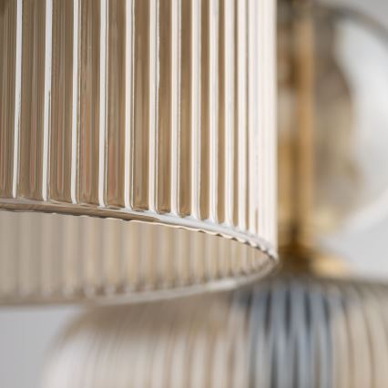 Riippuvalaisin köydellä SOPHIA 3xE14/10W/230V musta/savunvaalea beige