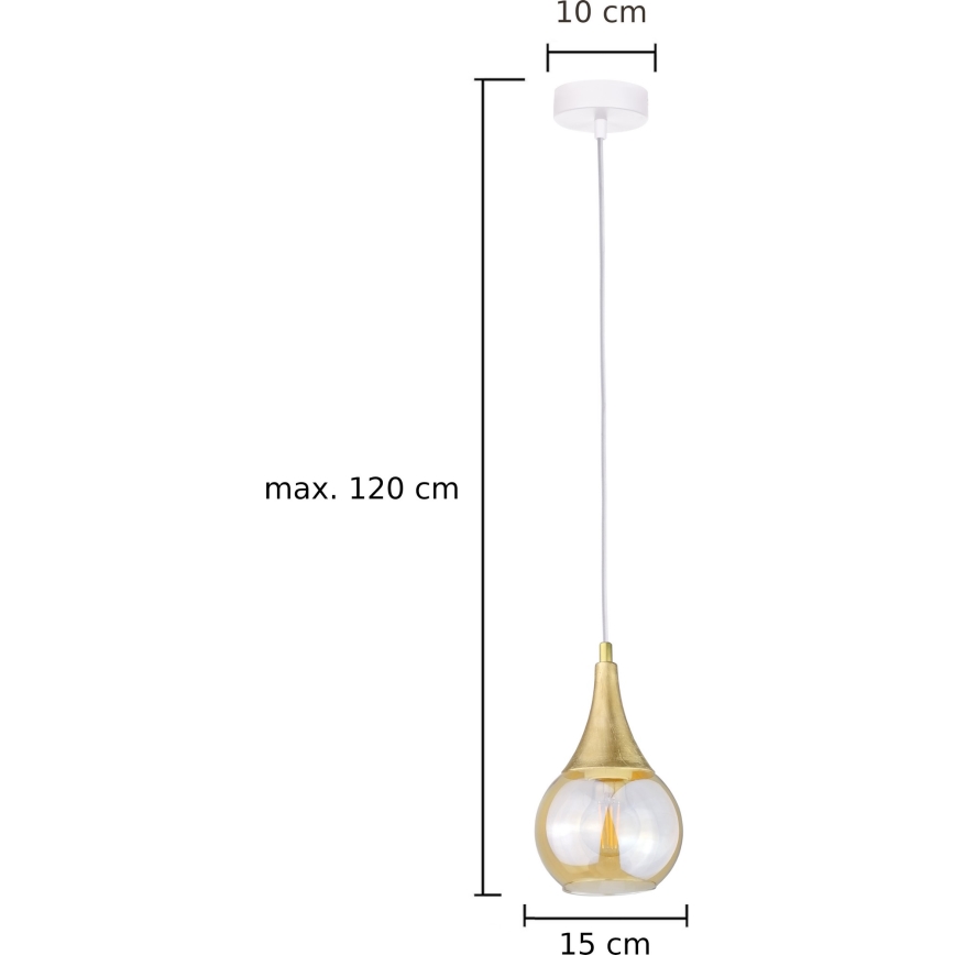 Riippuvalaisin LACRIMA WHITE 1xE27/60W/230V