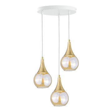 Riippuvalaisin LACRIMA WHITE 3xE27/60W/230V d. 30 cm