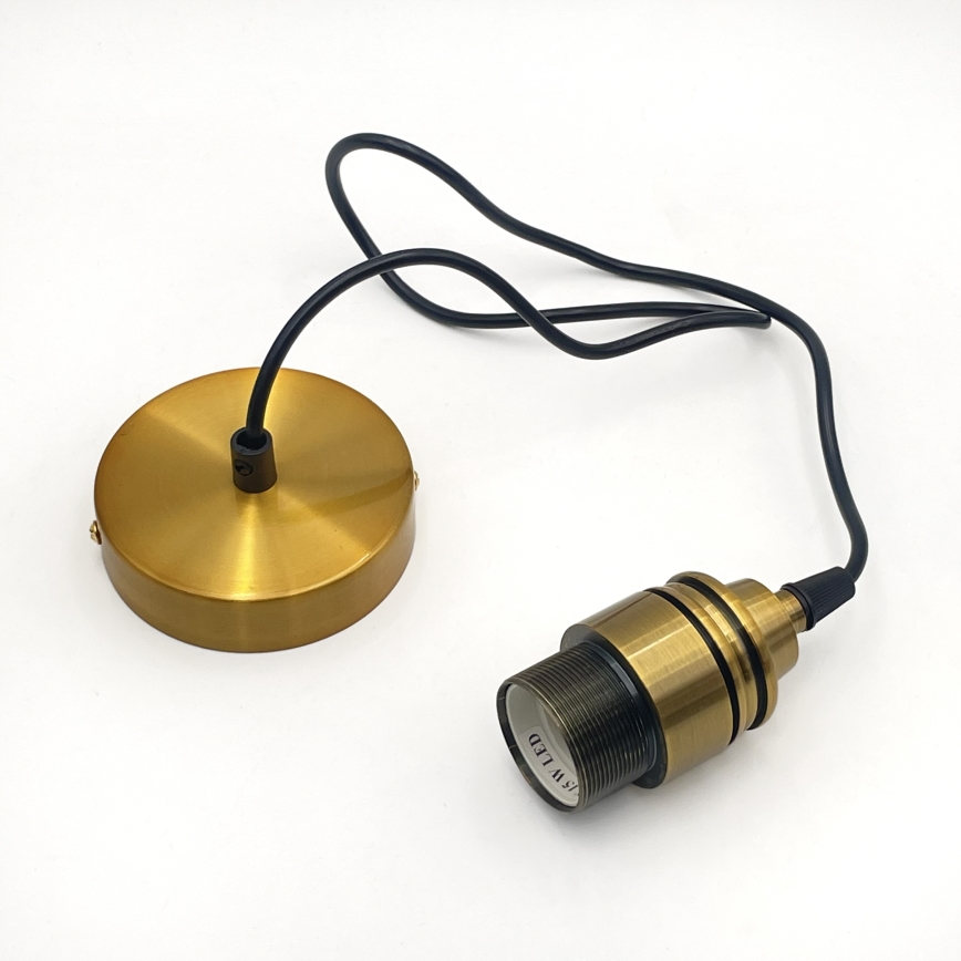 Riippuvalaisin langalla HECTOR 1xE27/15W/230V valkoinen/messinki halkaisija 14 cm