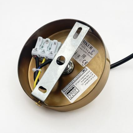 Riippuvalaisin langalla HECTOR 1xE27/15W/230V valkoinen/messinki halkaisija 14 cm