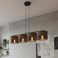 Riippuvalaisin langalla KARBON 4xE27/15W/230V musta/ruskea