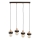 Riippuvalaisin langalla LARSO 4xE27/15W/230V musta/beige