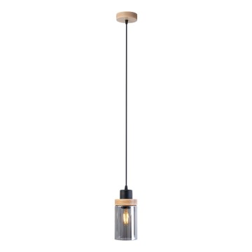 Riippuvalaisin langalla WOODNEST 1xE27/15W/230V mänty/savunmusta