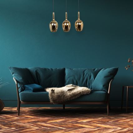 Riippuvalaisin LUGANO 3xE14/40W/230V kulta