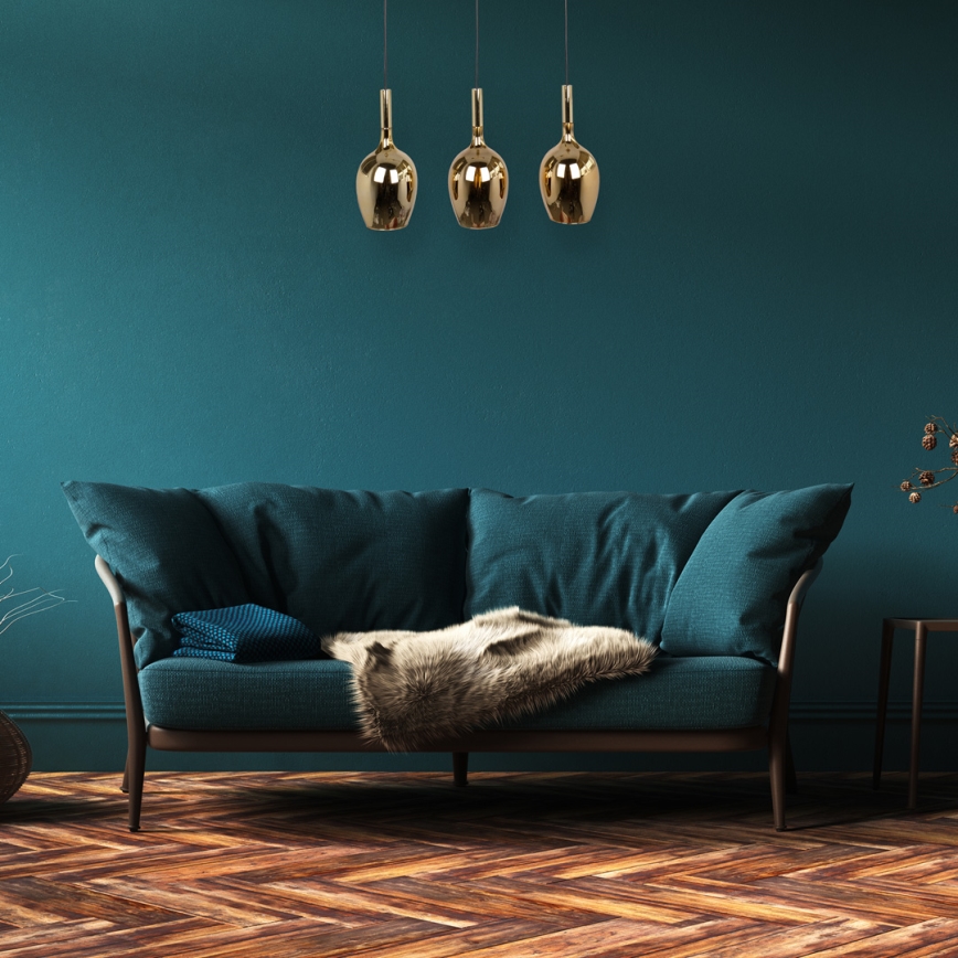 Riippuvalaisin LUGANO 3xE14/40W/230V kulta