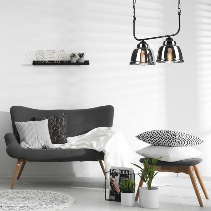 Riippuvalaisin MARIO 2xE27/60W/230V kromi