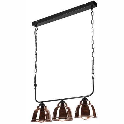 Riippuvalaisin MARIO 3xE27/60W/230V messinki