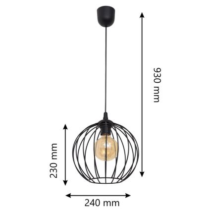 Riippuvalaisin MERCURE 1xE27/15W/230V