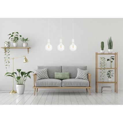 Riippuvalaisin MIROS 3xE27/60W/230V valkoinen