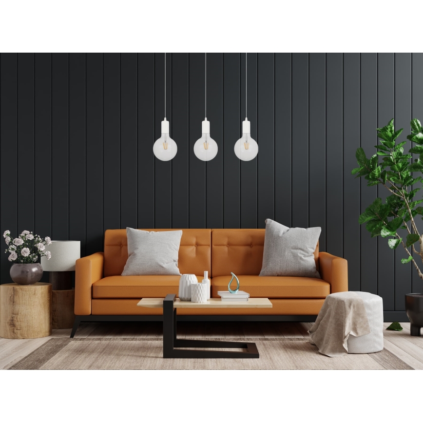 Riippuvalaisin MIROS 3xE27/60W/230V valkoinen