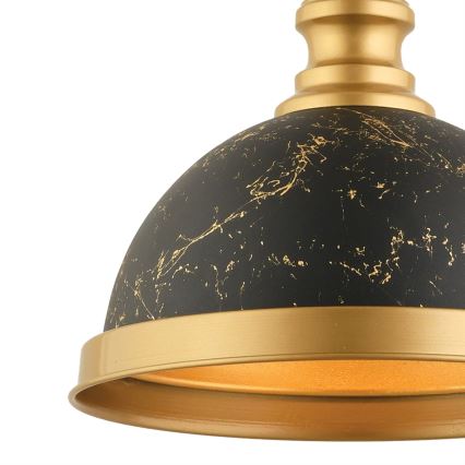 Riippuvalaisin MONZA johdolla 1xE27/40W/230V Ø 29 cm musta/pronssi