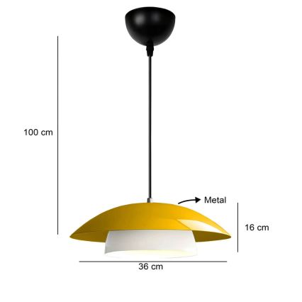 Riippuvalaisin MOONLIGH 1xE27/40W/230V keltainen