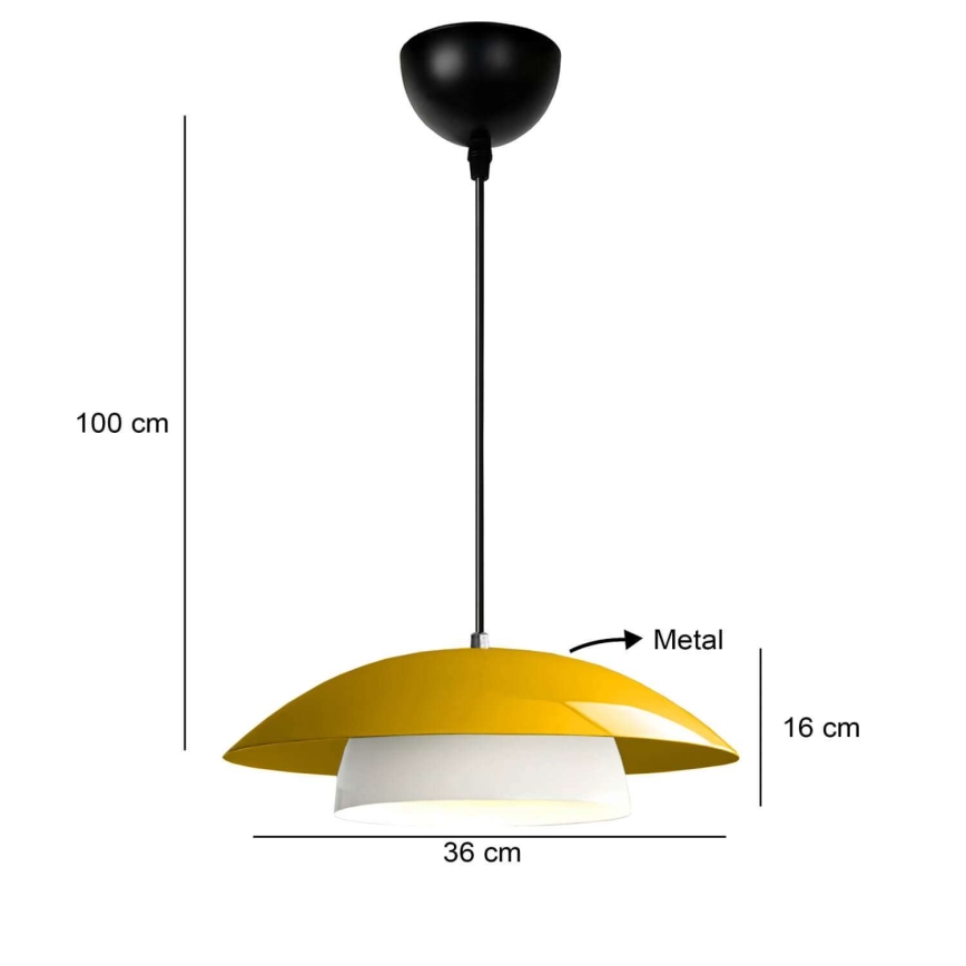 Riippuvalaisin MOONLIGH 1xE27/40W/230V keltainen