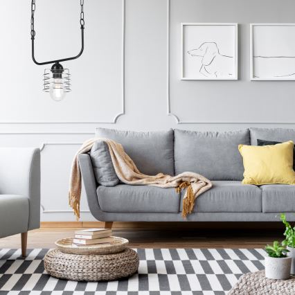 Riippuvalaisin MORGAN 1xE27/60W/230V musta/kromi