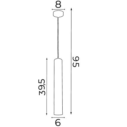 Riippuvalaisin NEST 1xGU10/8W/230V valkoinen/kiiltävä kromi