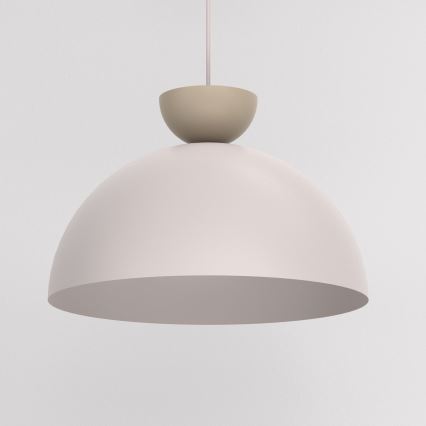 Riippuvalaisin NEVIS 1xE27/15W/230V halkaisija 38 cm kermanvalkoinen