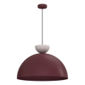 Riippuvalaisin NEVIS 1xE27/15W/230V, halkaisija 50 cm, viininpunainen