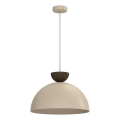 Riippuvalaisin NEVIS johdolla 1xE27/15W/230V halkaisija 38 cm beige