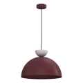 Riippuvalaisin NEVIS johdolla 1xE27/15W/230V, Ø 38 cm, burgundinpunainen