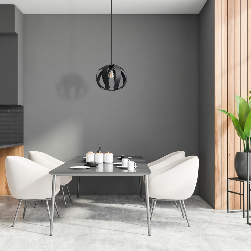 Riippuvalaisin NEWTON 1xE27/15W/230V musta