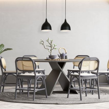 Kattovalaisin köydellä NOAK 2xE27/15W/230V musta