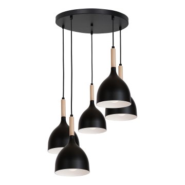 Riippuvalaisin NOAK WOOD 5xE27/60W/230V