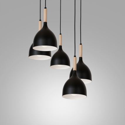 Riippuvalaisin NOAK WOOD 5xE27/60W/230V