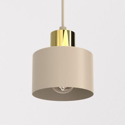 Riippuvalaisin PARKLA 1xE27/15W/230V beige/kullanvärinen