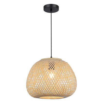 Riippuvalaisin PETRA johdolla 1xE27/15W/230V, halkaisija 35 cm, bambu