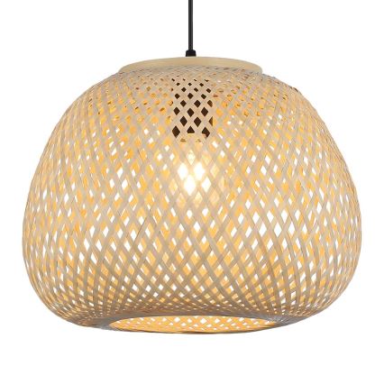 Riippuvalaisin PETRA johdolla 1xE27/15W/230V, halkaisija 35 cm, bambu