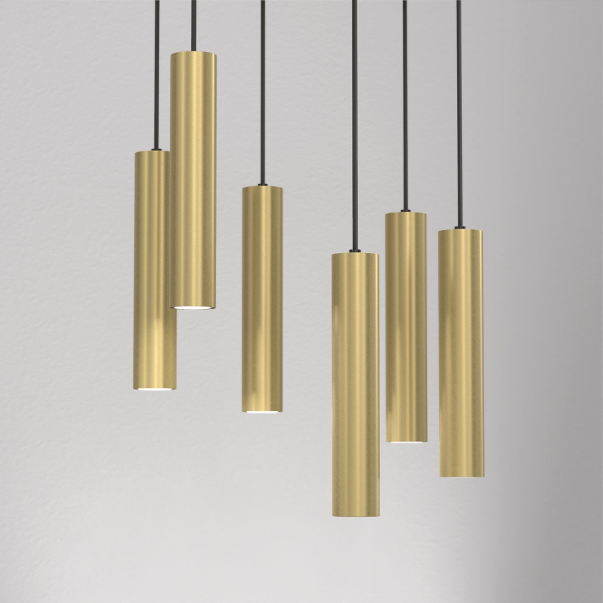 Riippuvalaisin RAITO 6xGU10/8W/230V messinki