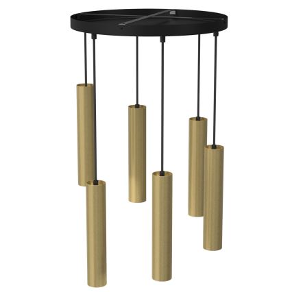 Riippuvalaisin RAITO 6xGU10/8W/230V messinki