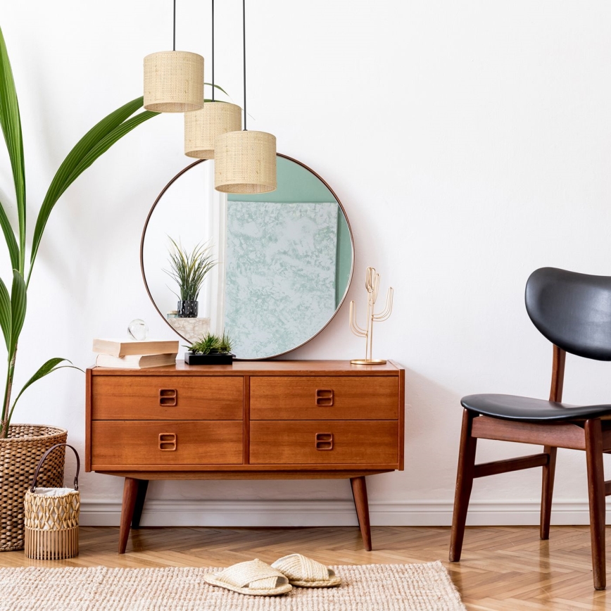 Riippuvalaisin RATTAN 3xE27/60W/230V rottinki