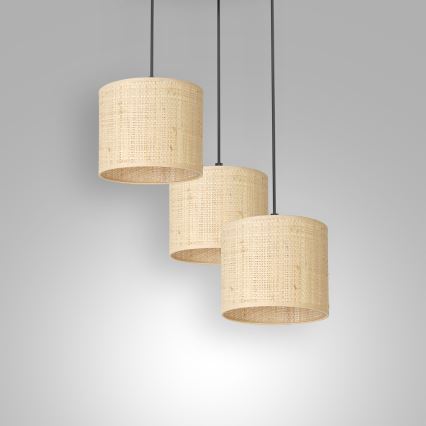 Riippuvalaisin RATTAN 3xE27/60W/230V rottinki