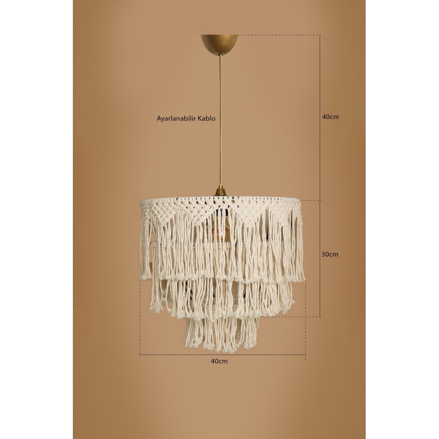 Riippuvalaisin RIMINI 1xE27/40W/230V kermanvärinen
