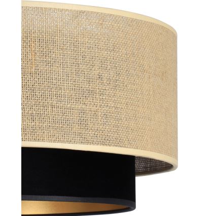 Riippuvalaisin SARTA 1xE27/60W/230V Ø 45 cm musta/juutti