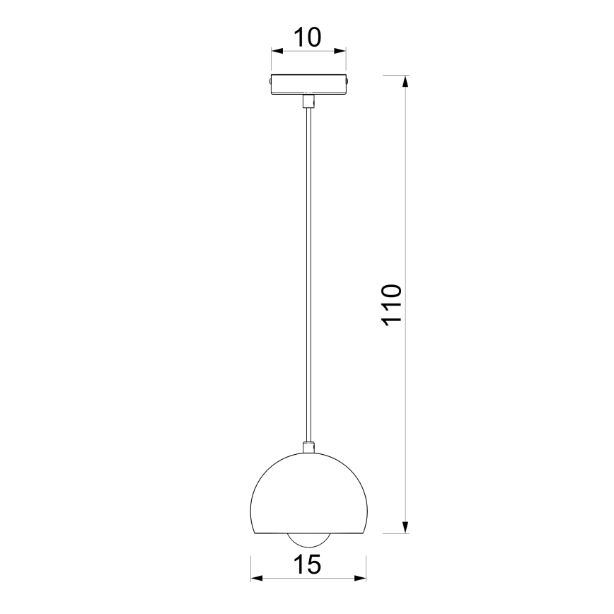 Riippuvalaisin SOOL 1xE27/15W/230V Ø 15 cm burgundinpunainen