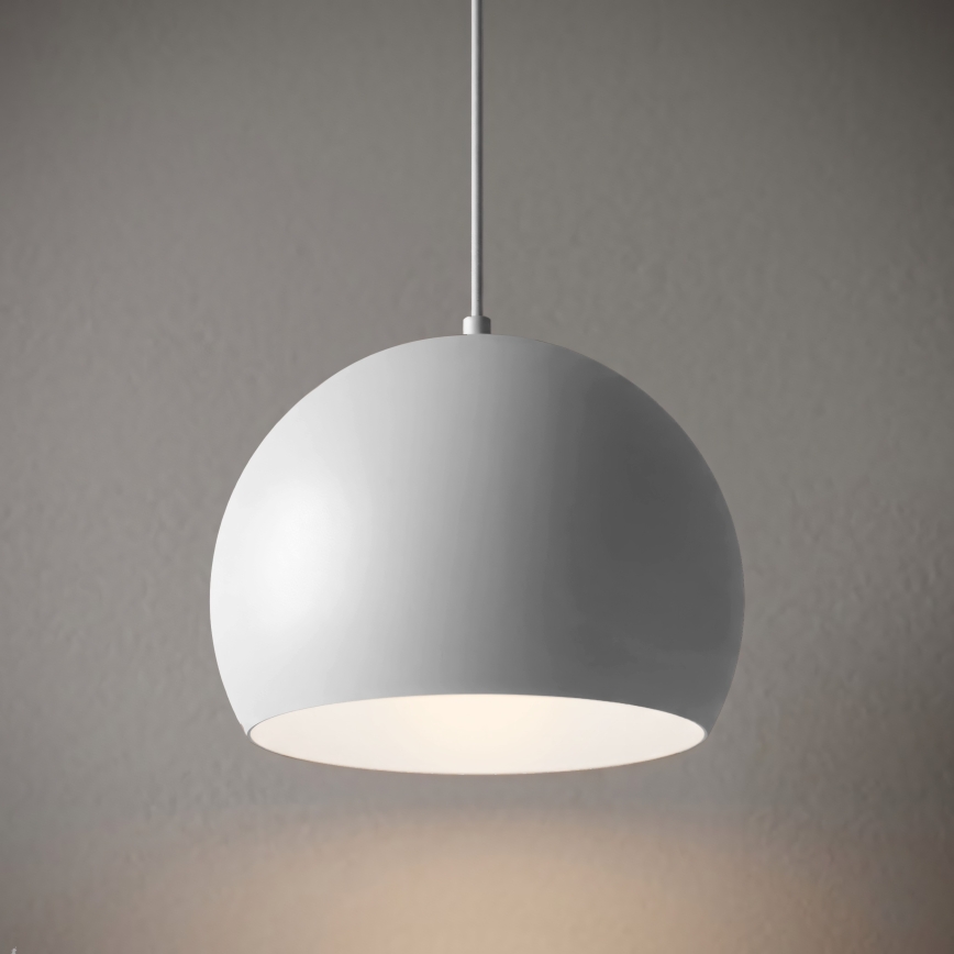 Riippuvalaisin SOOL, johdolla, 1xE27/15W/230V, halkaisija 27 cm, valkoinen