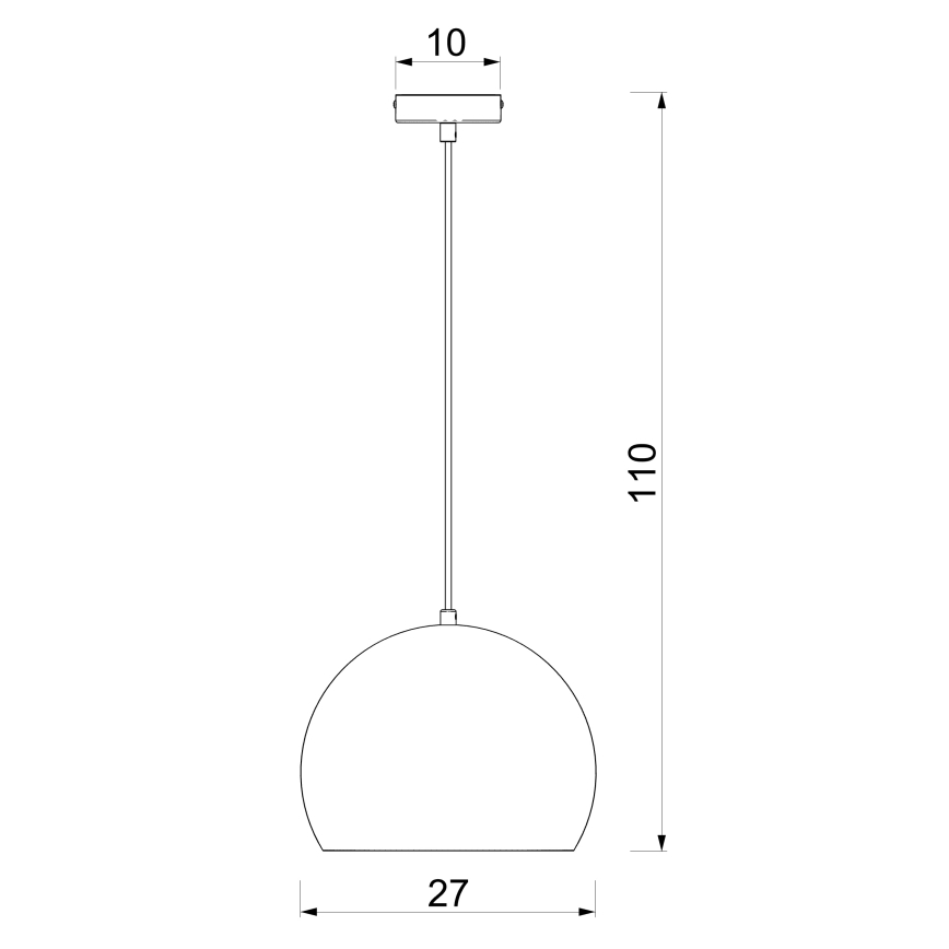 Riippuvalaisin SOOL, johdolla, 1xE27/15W/230V, halkaisija 27 cm, valkoinen