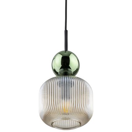 Riippuvalaisin SOPHIA 1xE14/10W/230V musta/vihreä/savuinen beige