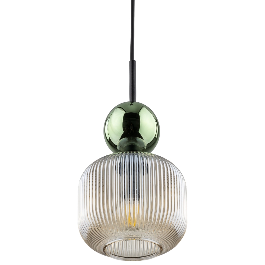 Riippuvalaisin SOPHIA 1xE14/10W/230V musta/vihreä/savuinen beige