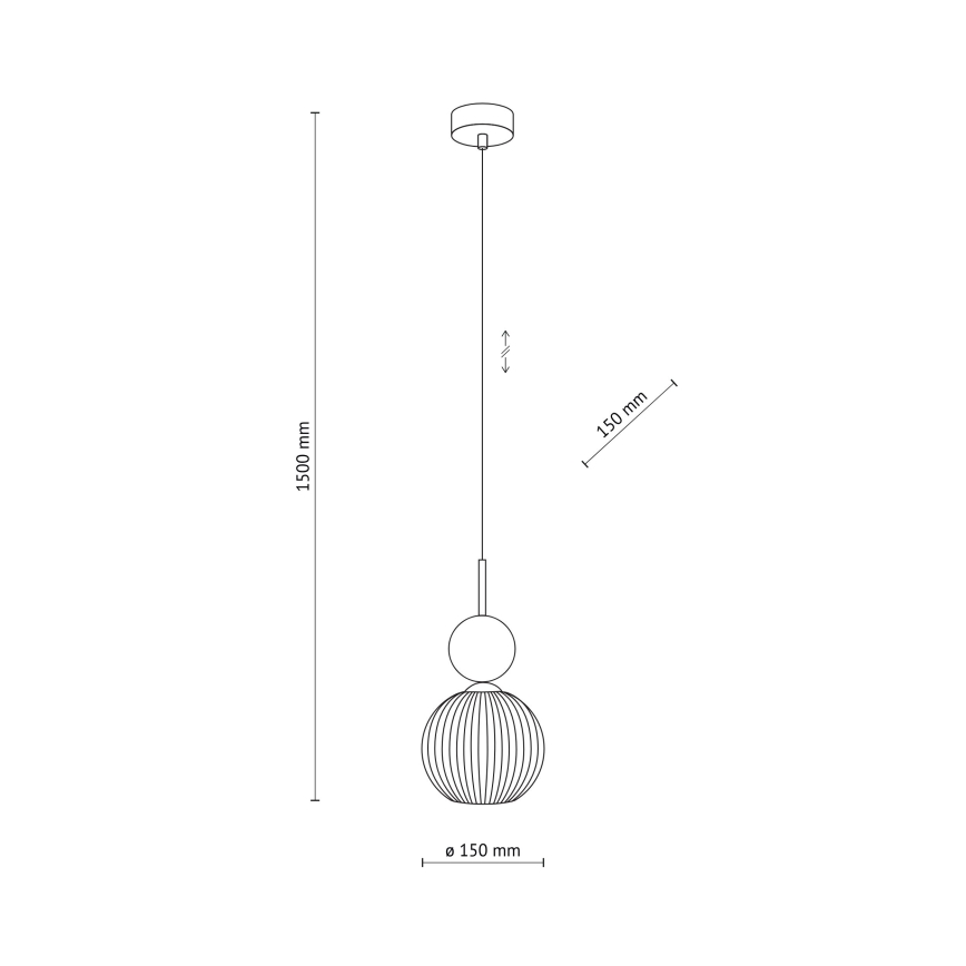 Riippuvalaisin SOPHIA johdolla 1xE14/10W/230V musta/vihreä/savunbeige