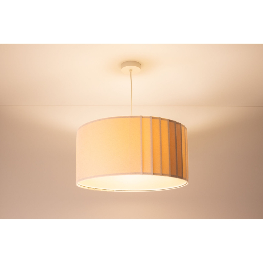 Riippuvalaisin STRIPES 1xE27/60W/230V, halkaisija 40 cm, kermanvärinen