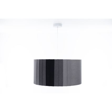 Riippuvalaisin STRIPES 1xE27/60W/230V, halkaisija 60 cm, harmaa